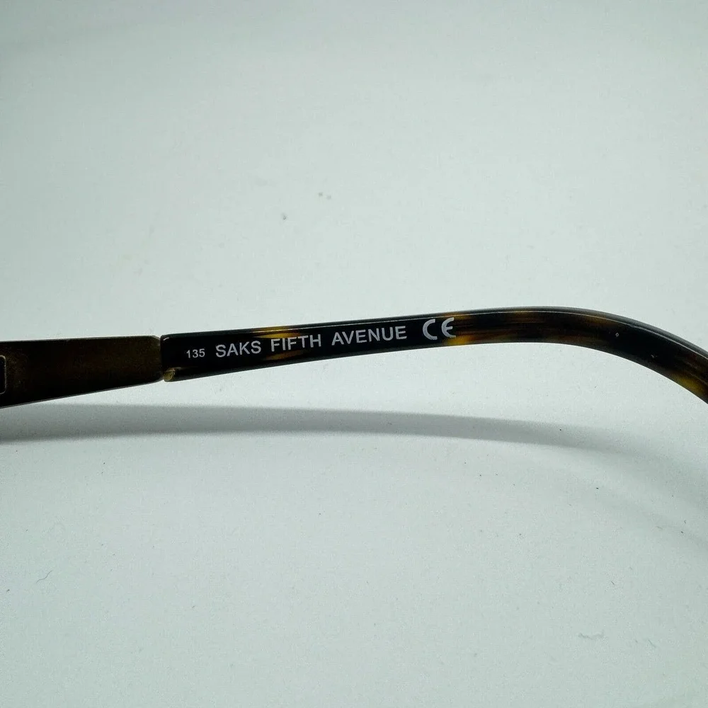 Saks Fifth‎ Avenue 238 0DW3 Eyeglasses Frames Brown Tortoise H10274